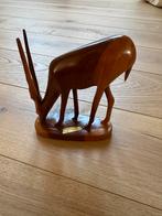 Houten Antilope Beeld - Afrikaans Handwerk uit Kenia, Ophalen of Verzenden