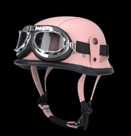Roze Motorhelm/Brommerhelm Retro Duits DOT/CCC Nieuw, Fietsen en Brommers, Brommerhelmen, Nieuw, Medium, Ophalen of Verzenden