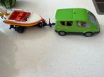 Gezinswagen met boot playmobil 4144, Ophalen of Verzenden, Gebruikt, Complete set