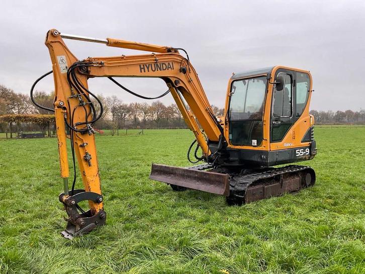 2012 Hyundai Robex 55-9 Midigraafmachine, Zakelijke goederen, Machines en Bouw | Kranen en Graafmachines, Graafmachine
