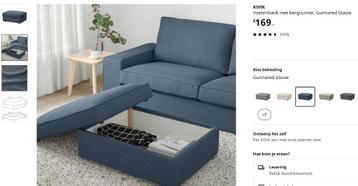 IKEA voetenbank ZONDER hoes KIVIK - afbeelding 4