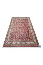 Handgeknoopt Perzisch wol Varamin floral tapijt 122x185cm, Persian Perzisch vintage oosters hype, Crème, 100 tot 150 cm, Ophalen of Verzenden