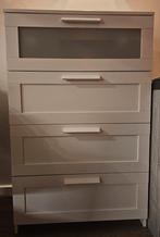 BRIMNES kast ikea wit 4 lades, Gebruikt, 100 tot 150 cm, 3 of 4 laden, 25 tot 50 cm