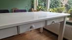Eettafel wit in grondverf 150 cm, Huis en Inrichting, Tafels | Eettafels, Ophalen, Gebruikt, 100 tot 150 cm, 50 tot 100 cm