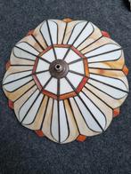 plafonnière glas in lood 36 cm doorsnede, Huis en Inrichting, Lampen | Plafondlampen, Ophalen, Zo goed als nieuw, Glas