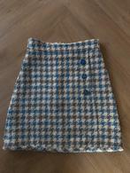 Sandro Paris pied de poule rokje wit blauw. Maat S, Blauw, Ophalen of Verzenden, Zo goed als nieuw, Maat 36 (S)