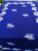 Blauw Indonesisch tafelkleed met 6 servetten. Nieuw 200x115, Huis en Inrichting, Tafelkleden, Ophalen of Verzenden, Nieuw, Rechthoek