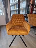 4 oker kleurige eetkamerstoelen, Huis en Inrichting, Stoelen, Ophalen, Zo goed als nieuw, Vijf, Zes of meer stoelen