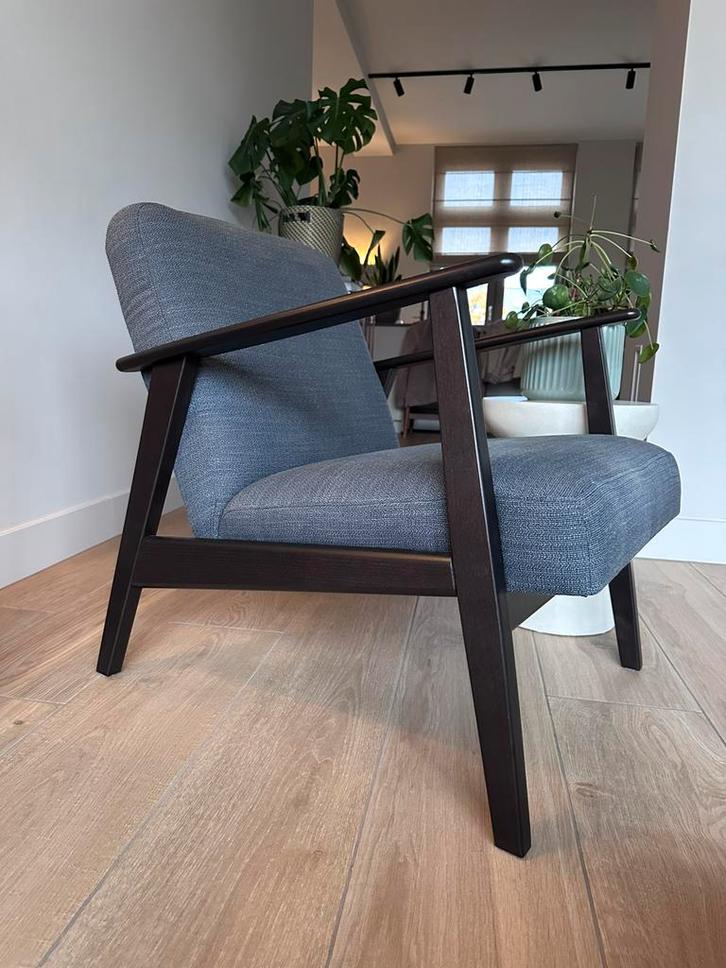 Ikea Ekenaset stoel - donkergrijs/walnoot, Huis en Inrichting, Fauteuils, Zo goed als nieuw, Hout, 50 tot 75 cm, Minder dan 75 cm
