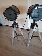 2 Industriële Staande Lampen - 65cm, Huis en Inrichting, Ophalen, Gebruikt, Minder dan 100 cm, Metaal