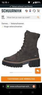 Mustang hoge veterschoen kleur taupe maat 38, amper gedragen, Ophalen of Verzenden, Tweedehands, Dames, Laarzen