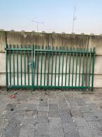 Spijlen poort met loopdeur en hekwerk, Ophalen, Zo goed als nieuw, IJzer, Spijlenhekwerk