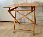 Retro vintage examentafel klaptafel, horeca terrastafel., Ophalen, Gebruikt, 50 tot 100 cm, Overige houtsoorten