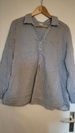 Blauw wit gestreepte  damesblouse maat 44. Zgan, Ophalen of Verzenden, Zo goed als nieuw, Maat 42/44 (L), Blauw