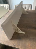 Wit plankje met mooie muursteunen, Huis en Inrichting, Woonaccessoires | Wandplanken en Boekenplanken, Ophalen, Gebruikt