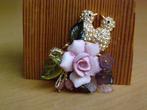 VINTAGE BROCHE BUTLER EN WILSON VOGELS BLOEMEN, Sieraden, Tassen en Uiterlijk, Broches, Overige materialen, 4 tot 7 cm, Met edelsteen