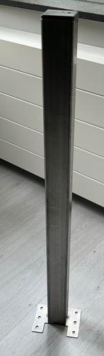 Koker staal vierkant / tafelpoot / 4 stuks, Doe-het-zelf en Verbouw, IJzerwaren en Bevestigingsmiddelen, Ophalen, Nieuw, 250 mm of meer