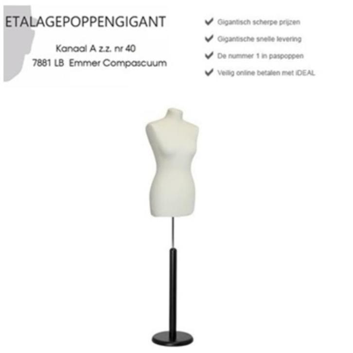 Paspop - Buste Nieuw Div.Maten met Witte / Zwarte Ronde Poot, Kleding | Dames, Trouwkleding en Trouwaccessoires, Nieuw, Accessoires