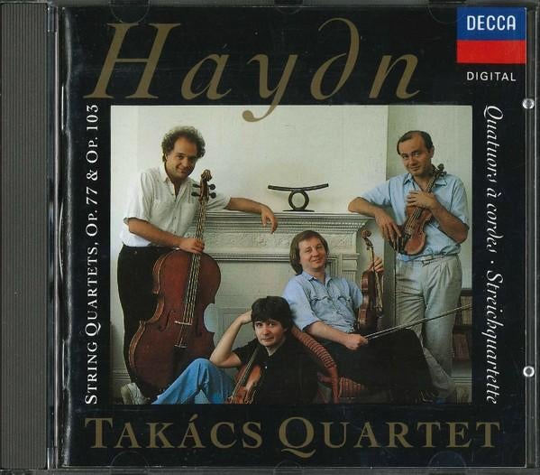 HAYDN String quartets op.77 & 103 CD TAKACS STRING Q DECCA, Ophalen of Verzenden, Classicisme, Gebruikt, Kamermuziek