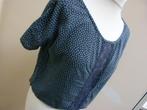 Top blauw wit polkadot America Today maat S 36, Blauw, Ophalen of Verzenden, Zo goed als nieuw, Korte mouw
