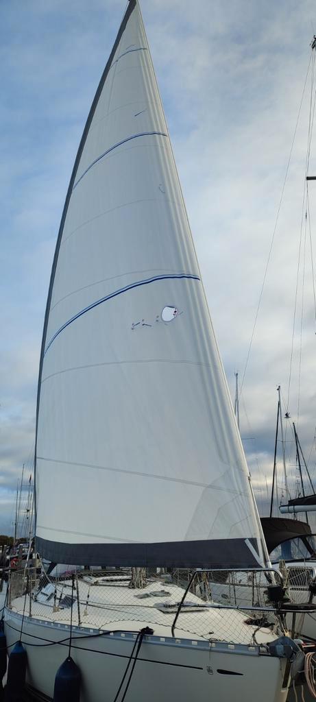 Genua zeil te koop voorlijk 14.1 m, Watersport en Boten, Zeilen en Zeiltoebehoren, Zo goed als nieuw, Genua of Fok, Ophalen