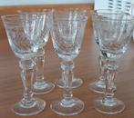 6 kristallen borrelglaasjes zgan, Ophalen, Zo goed als nieuw, Borrel- of Shotglas