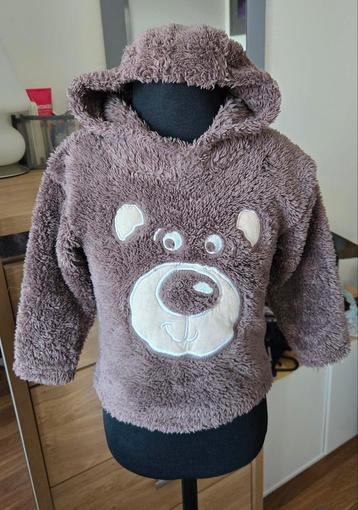 Dikke, warme teddybeer-sweater met capuchon maat 86 beschikbaar voor biedingen
