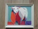 Schaap - olie op paneel, gesigneerd, moderne nette lijst, Ophalen