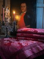 4 rode Frans chateau stijl zijde damast gordijnen, Ophalen of Verzenden