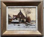 A.J. Zwart: Winterlandschap met Boerderij, Antiek en Kunst, Kunst | Schilderijen | Klassiek, Ophalen of Verzenden