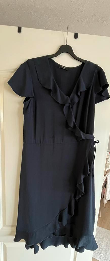 Overslag blauw jurk mt 46 Yessica, Kleding | Dames, Jurken, Zo goed als nieuw, Maat 46/48 (XL) of groter, Blauw, Ophalen of Verzenden