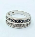 Zilveren Ring met Spinel en Blauwe Saffier, Verzenden, ., Zo goed als nieuw, Dame