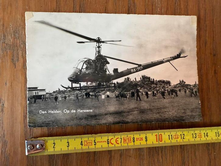 Hiller Raven op Harssens fotokaart 1959, Verzamelen, Militaria | Algemeen, Marine, Foto of Poster, Nederland, Ophalen of Verzenden