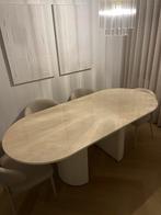 Inklapbare beige eettafel, Huis en Inrichting, Japandi, Zo goed als nieuw, Vijf personen of meer, 150 tot 200 cm