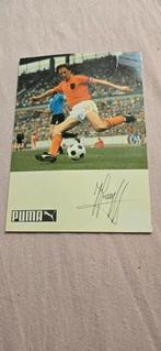 Johan Cruijff Gesigneerde foto Spelerskaart. Ansichtkaart, Verzamelen, Ophalen of Verzenden, Zo goed als nieuw, Ajax