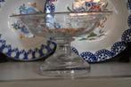 Antieke franse coupe drageoir bokaal glas glazen voet tazza, Ophalen