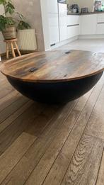 Salontafel rond komvormig hout, Huis en Inrichting, Tafels | Salontafels, Ophalen, 50 tot 100 cm, Rond, 50 tot 100 cm