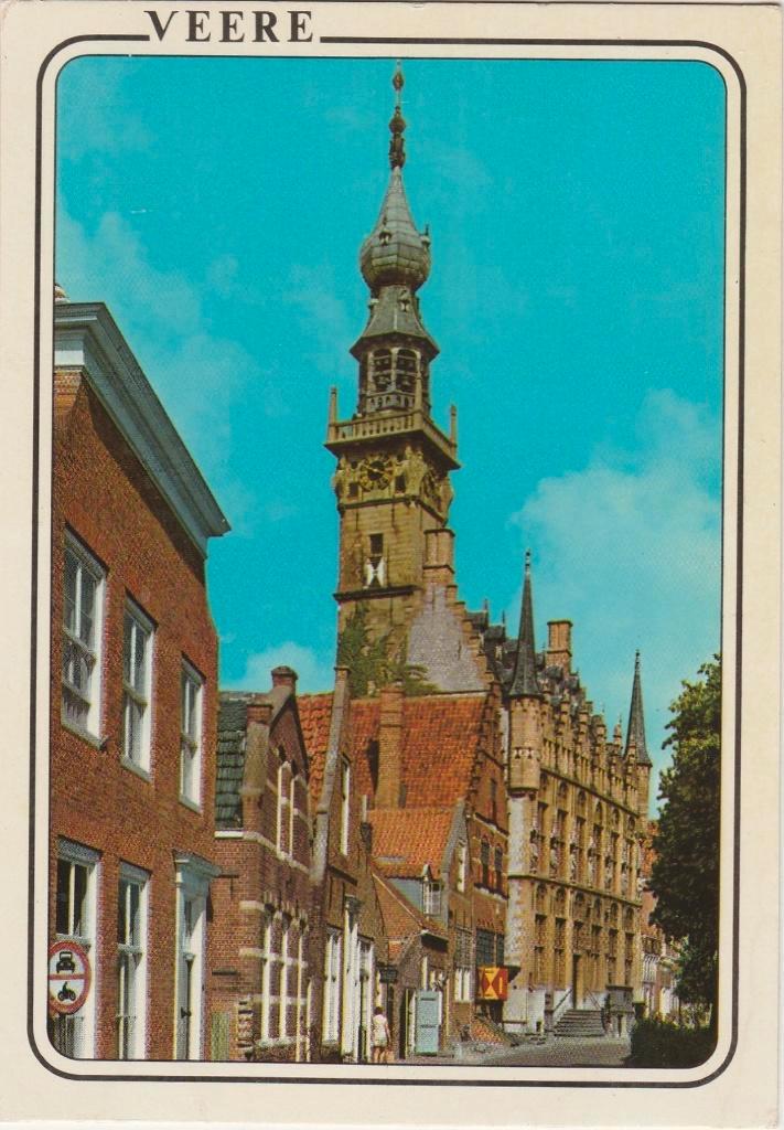 VEERE Stadhuis (Kader), Verzamelen, Ansichtkaarten | Nederland, Gelopen, Zeeland, 1980 tot heden, Verzenden