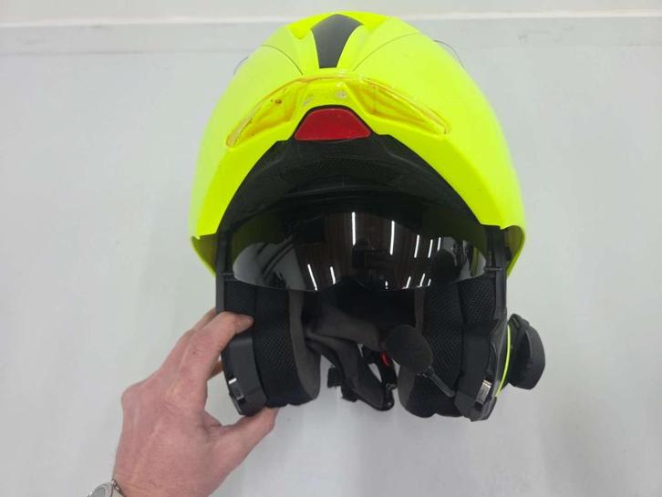 Scorpion fluo systeemhelm – XS  - 54 cm – SENA, bluetooth, Motoren, Kleding | Motorhelmen, Dames, Heren, Systeemhelm, XS, Overige merken