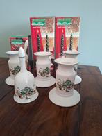 Kaarsenhouders,  kerst bel. Woodland, ming pao, keramiek, Diversen, Kerst, Ophalen of Verzenden, Zo goed als nieuw