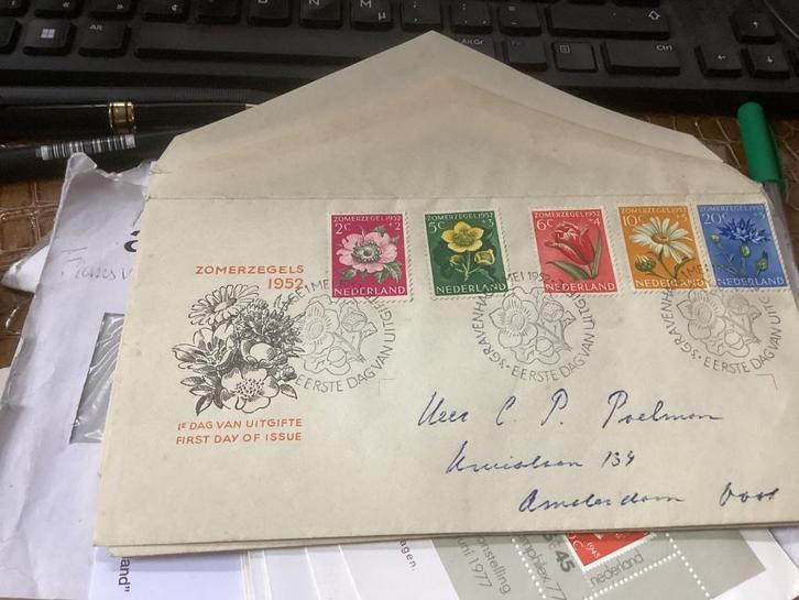 No6809 E9 open klep gelopen Amsterdam Heb ook Albums voor, Postzegels en Munten, Postzegels | Eerstedagenveloppen, Beschreven