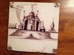 oude mangaan tegel, afbeelding kerk, Antiek en Kunst, Ophalen of Verzenden