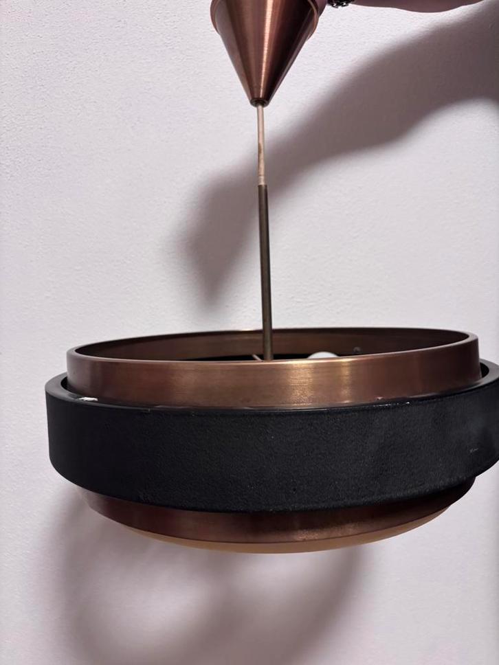 vintage lamp jaren ’70 van Hiemstra Evolux stijl, Huis en Inrichting, Lampen | Plafondlampen, Gebruikt, Metaal, Ophalen of Verzenden