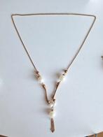 Goudkleurige ketting met parels, Ophalen of Verzenden, Nieuw, Goud, Overige materialen