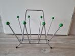 Vintage Sputnik tijdschriftenrek met groene bollen, Huis en Inrichting, Woonaccessoires | Krantenbakken en Lectuurbakken, Ophalen of Verzenden