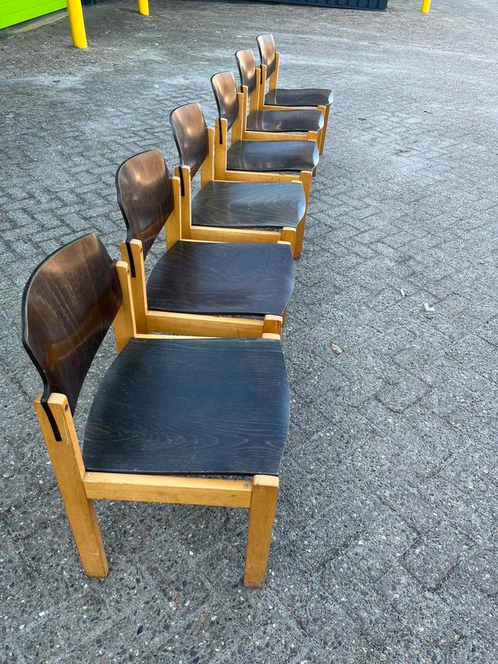 6x vintage design polywood calvanitas stoelen, Antiek en Kunst, Antiek | Meubels | Stoelen en Banken, Ophalen