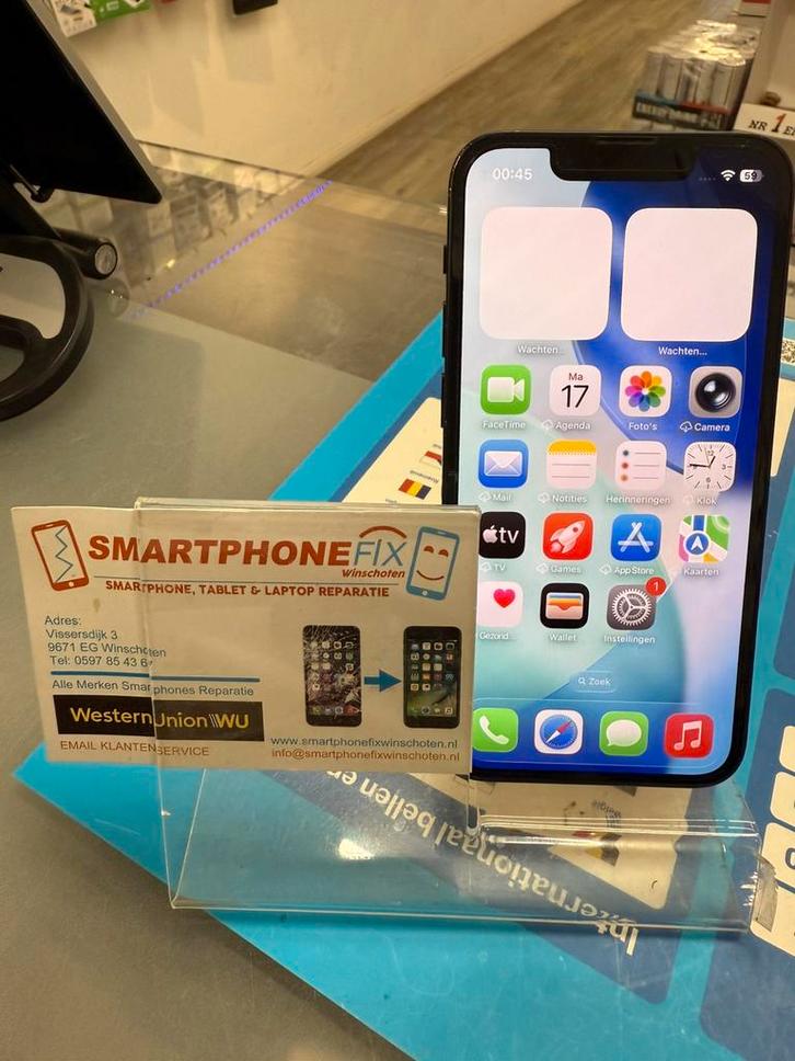 iphone 13 mini 256gb black batt 81% nette staat+garantie, Telecommunicatie, Mobiele telefoons | Toebehoren en Onderdelen, Gebruikt