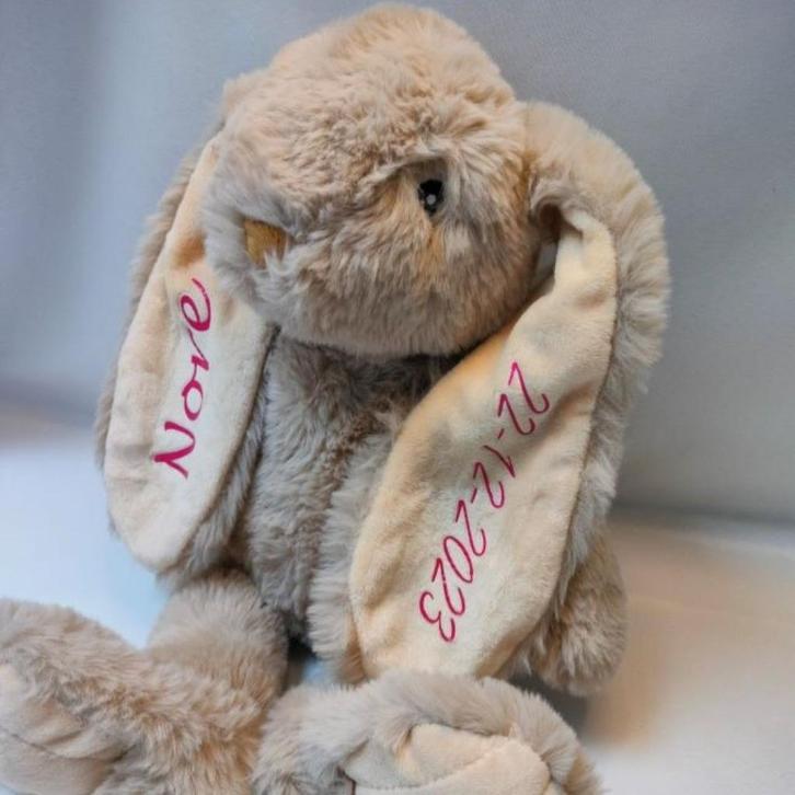 knuffel met naam, Kinderen en Baby's, Speelgoed | Knuffels en Pluche, Nieuw, Konijn, Ophalen of Verzenden