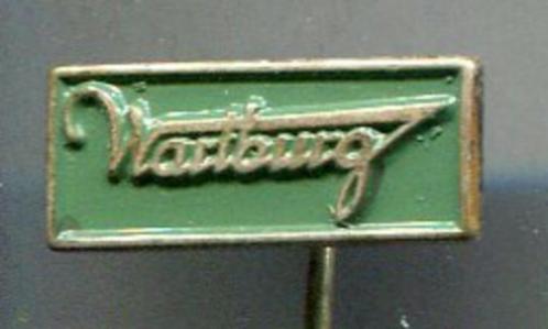 Wartburg groen op zilverkleurig auto speldje ( D_181a ), Verzamelen, Speldjes, Pins en Buttons, Zo goed als nieuw, Speldje of Pin