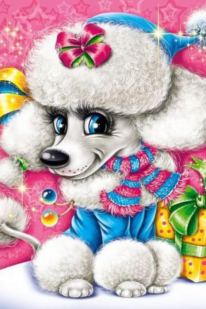 Diamond Painting poedel hond 30x20cm, Hobby en Vrije tijd, Overige Hobby en Vrije tijd, Nieuw, Ophalen of Verzenden